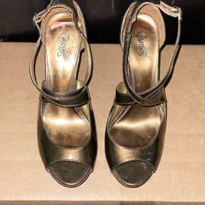 Carlos Santana copper/brown heels
